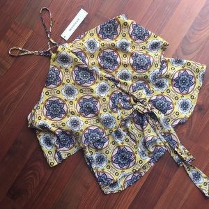 Monteau yellow halter top